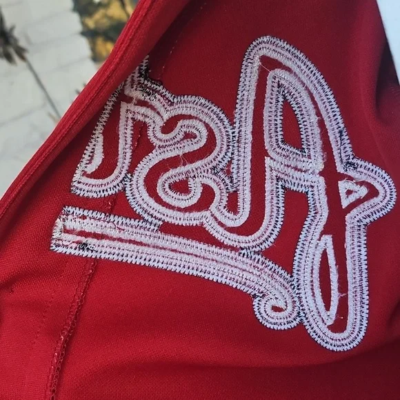 Vintage Majestic Brick Red ASTROS Embroidered Baseball Jersey Size M - Picture 9 of 14